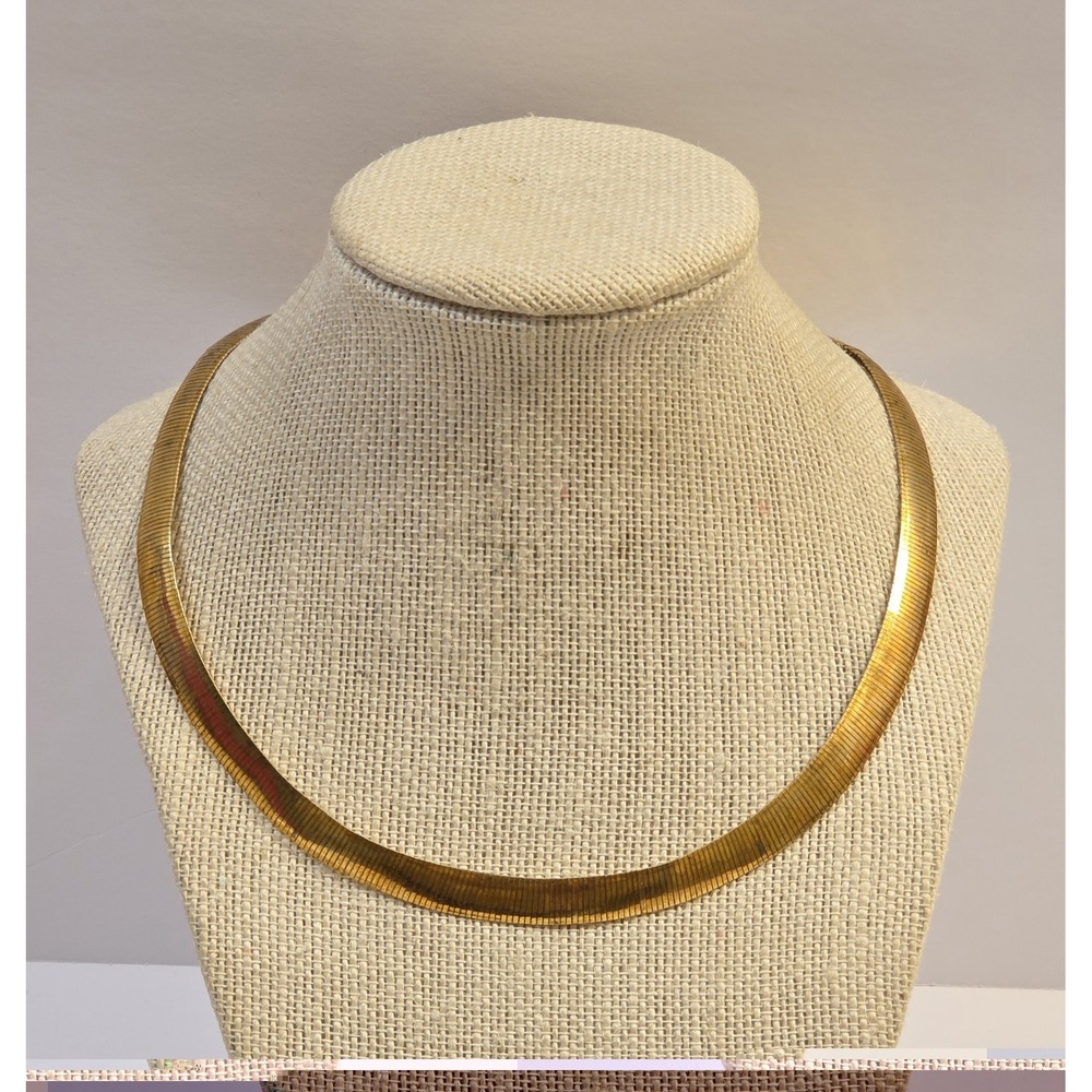 Vintage Dyadema Bronze Italy 9mm Omega Chain Necklace 17.5" - Picture 2 of 6